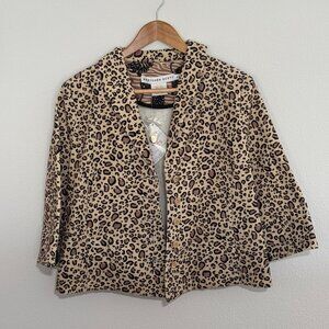Gretchen Scott cougar/leopard print jacket, Size L